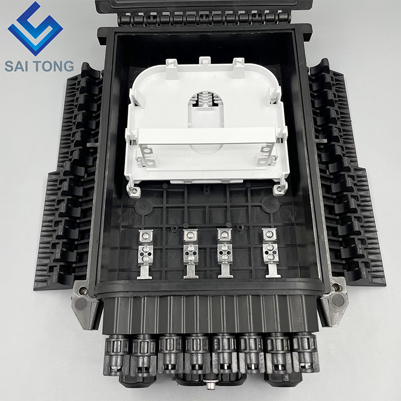 Fermeture d'épissure de fibre optique extérieure à 96 noyaux pour câble de dérivation et séparateur PLC, prix modéré avec séparateur PLC 1:16 LGX