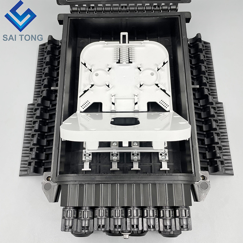 Fermeture d'épissure de fibre optique extérieure à 96 noyaux pour câble de dérivation et séparateur PLC, prix modéré avec séparateur PLC 1:16 LGX