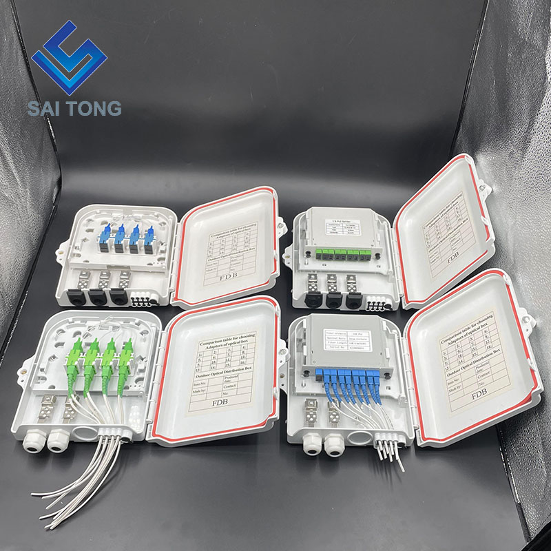 China Factory 48 core ftth box plc splitter 4 plateaux boîte de distribution optique 2 en 8 ports NAP pour équipement à fibre optique