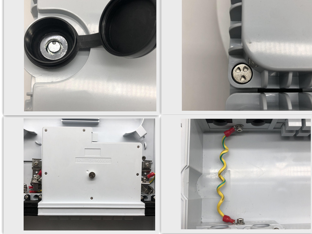 Style indonésien avec deux portes boîte de distribution de fibre 3 en 16 sorties 16 noyaux 2 pièces 2*8 point de distribution optique de répartiteur Plc