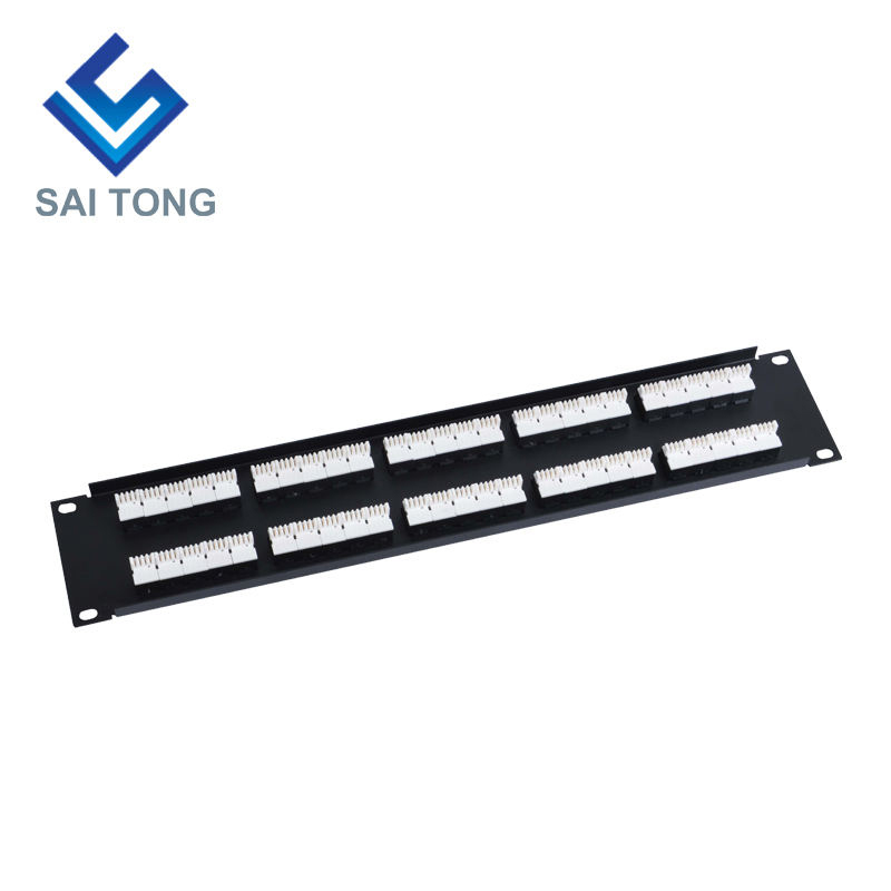 2U 19 '' 50 Ports RJ11 Krone Vestes, Support En Acier Cat3 Patch Panel Blanc Non Blindé utp Cat3 RJ11 Patch panel