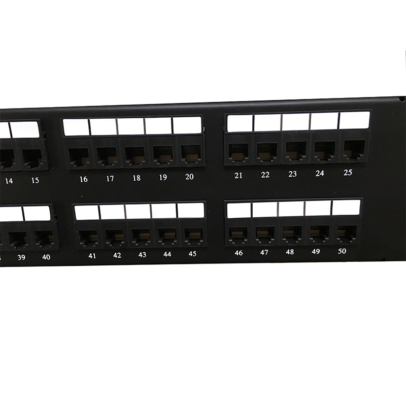 2U 19 '' 50 Ports RJ11 Krone Vestes, Support En Acier Cat3 Patch Panel Blanc Non Blindé utp Cat3 RJ11 Patch panel