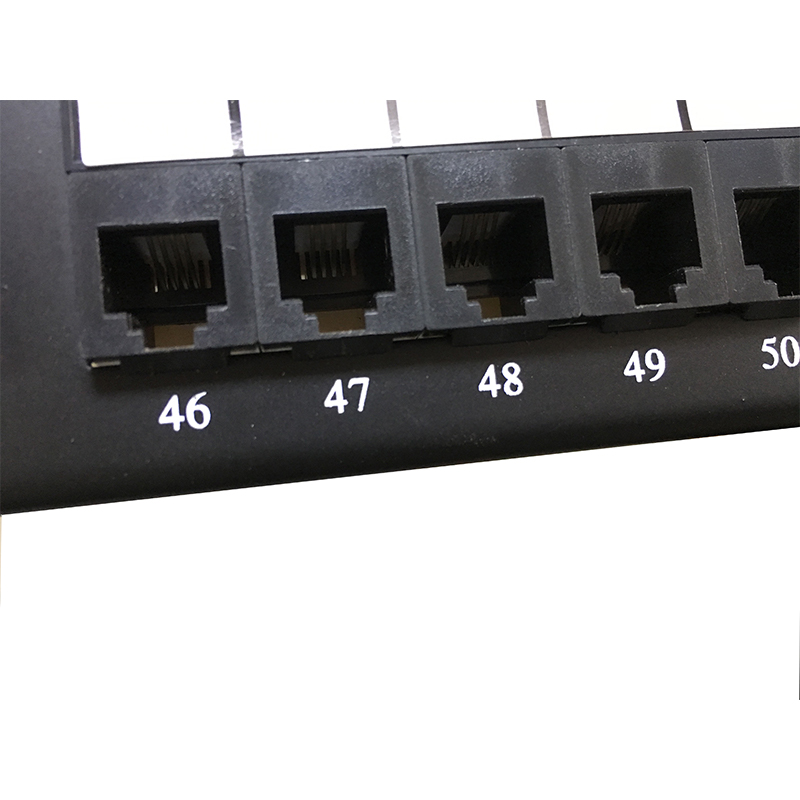 2U 19 '' 50 Ports RJ11 Krone Vestes, Support En Acier Cat3 Patch Panel Blanc Non Blindé utp Cat3 RJ11 Patch panel