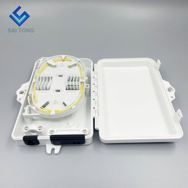 IP65 alimentation 1/2 port mini FTTH boîte à fibres optiques en plastique extérieur boîte à bornes à 2 noyaux avec adaptateur SC LC