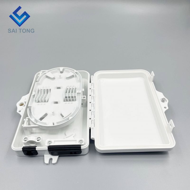 IP65 alimentation 1/2 port mini FTTH boîte à fibres optiques en plastique extérieur boîte à bornes à 2 noyaux avec adaptateur SC LC