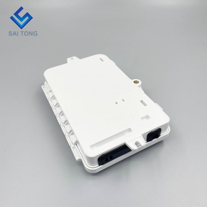 IP65 alimentation 1/2 port mini FTTH boîte à fibres optiques en plastique extérieur boîte à bornes à 2 noyaux avec adaptateur SC LC