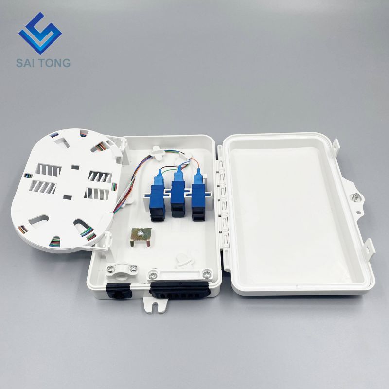 Saitong 1/6 Ports FTTH FTTX 6 cœurs boîtier de distribution de fibre optique PLC support box ABS boîte optique