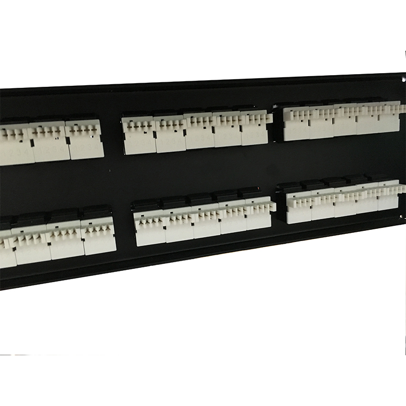 2U 19 '' 50 Ports RJ11 Krone Vestes, Support En Acier Cat3 Patch Panel Blanc Non Blindé utp Cat3 RJ11 Patch panel