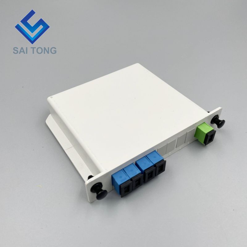 1:4 SC/UPC Rack Mount Plc Splitter ABS Box SC UPC Connecteurs Cassette Type 1X4 Fibre Optique Splitter