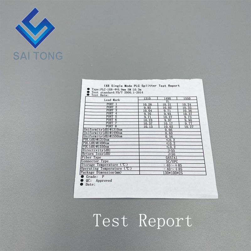 1:4 SC/UPC Rack Mount Plc Splitter ABS Box SC UPC Connecteurs Cassette Type 1X4 Fibre Optique Splitter