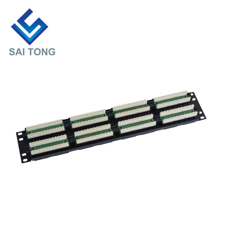 2U 19 '' 48 Ports RJ45 Krone Vestes, Support En Acier Cat6 Patch Panel Blanc Non Blindé utp Cat5e CAT6 CAT6A RJ45 Patch