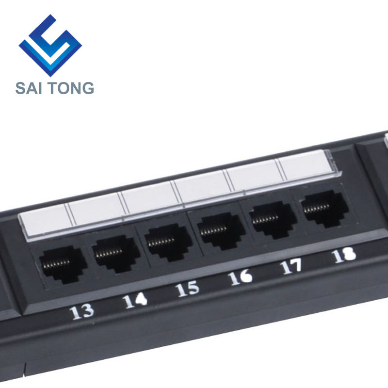 1U 19 ''24 Ports RJ45 Krone Vestes, Support En Acier Cat5e Patch Panel Blanc Non Blindé utp Cat5e CAT5 CAT6 RJ45 Patch panel