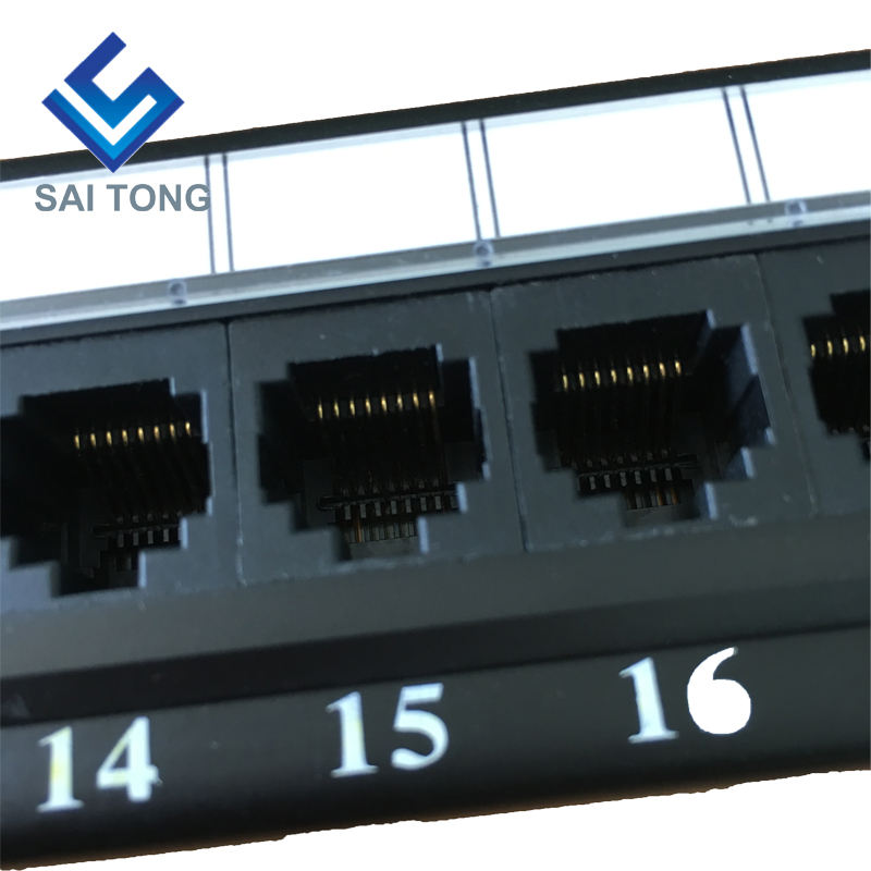 1U 19 ''24 Ports RJ45 Krone Vestes, Support En Acier Cat5e Patch Panel Blanc Non Blindé utp Cat5e CAT5 CAT6 RJ45 Patch panel