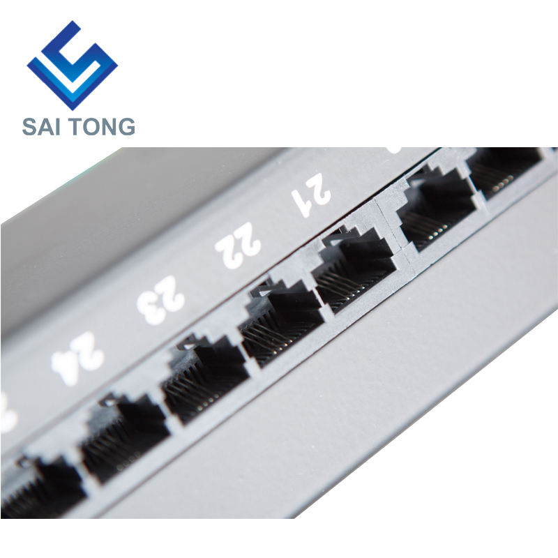 1U 19 ''25 Ports RJ45 Krone Vestes, Support En Acier Cat6 Patch Panel Blanc Non Blindé utp Cat5e CAT5 RJ45 Patch panel