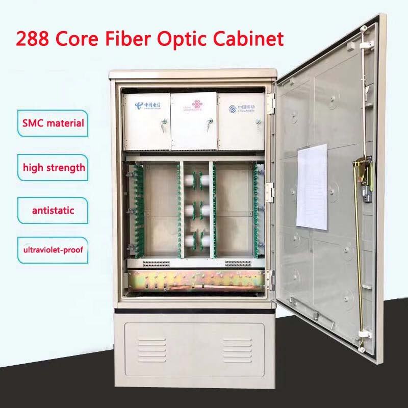 SaiTong FTTH Splice 288 Core fibre optique SMC armoire étanche IP55 smc fibre armoire Support pour Standard ou personnalisé