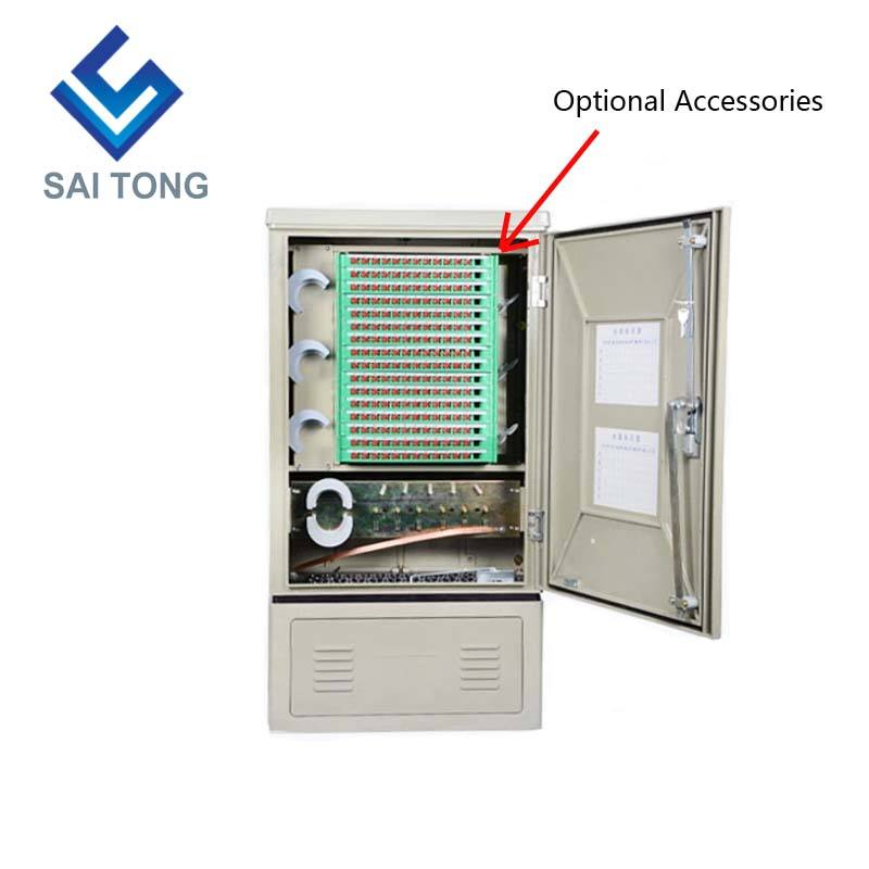 SaiTong FTTH 144 Core armoire de connexion croisée d'équipements de télécommunications SMC extérieur étanche IP55 144 core armoires à fibres optiques ODF