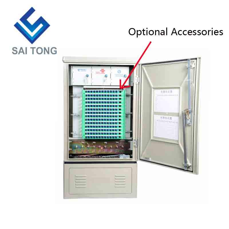 Armoire de distribution optique SaiTong FTTH 144 core armoire de fibre optique extérieure étanche IP55 144 core ODF ODB