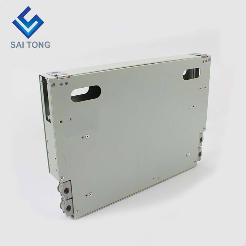 SaiTong FTTH 19 pouces Rack Mount 12 Port Cabinet SC/FC ODF 1 U 12 core Fiber Optique Distribution Cadre En Option Pleine Charge