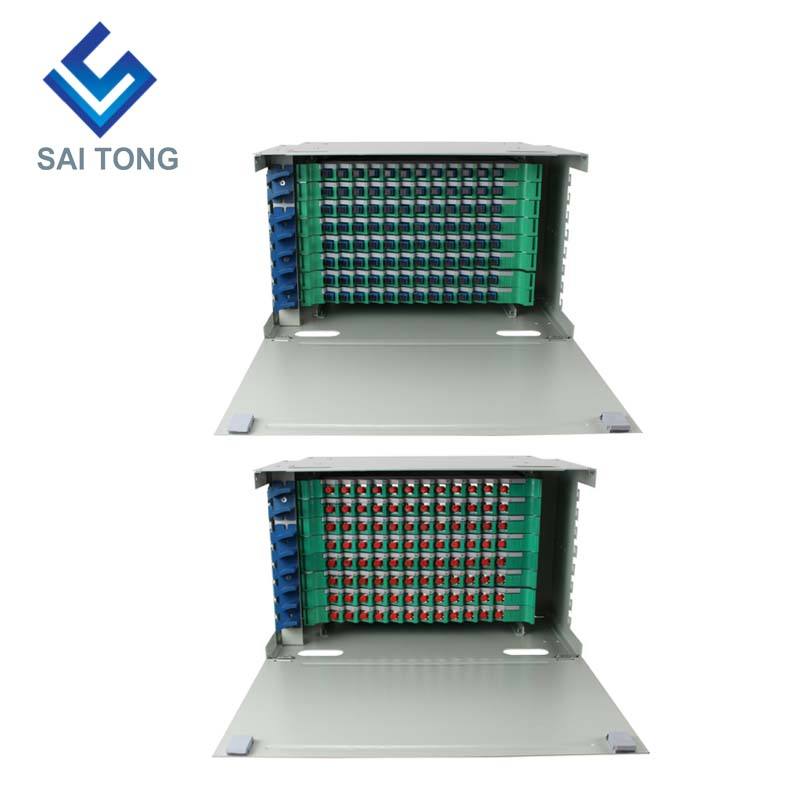 FTTH 19 pouces Rack Mount 96 Port Cabinet SC/FC ODF 8U 96 core Outdoor Fiber Optical Distribution Frame Price Optional Full Load