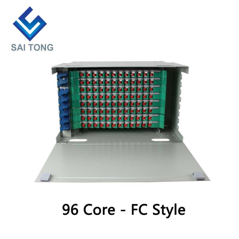 FTTH 19 pouces Rack Mount 96 Port Cabinet SC/FC ODF 8U 96 core Outdoor Fiber Optical Distribution Frame Price Optional Full Load